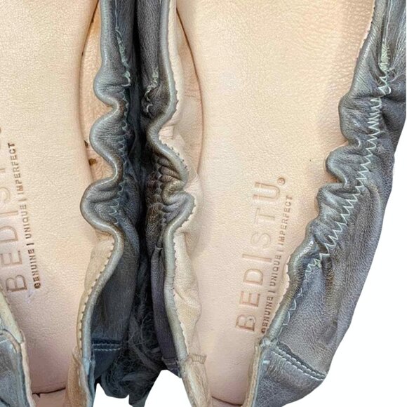Bed Stu Women's Bosworth Dark Taupe Rustic Ballet Leather Flats sz 6 - Picture 3 of 6